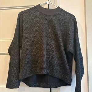 Lululemon Black Patterned Crewneck Sweatshirt